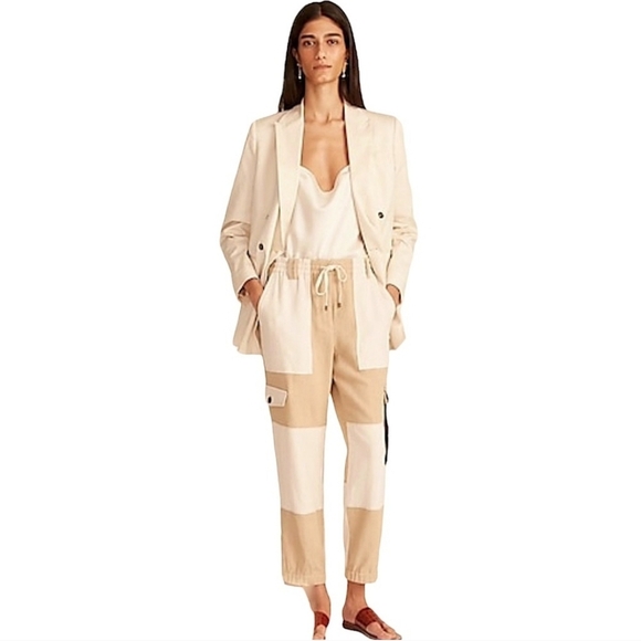 JCrew Two-Tone Linen Blend Cargo Pants_8 - Picture 4 of 11